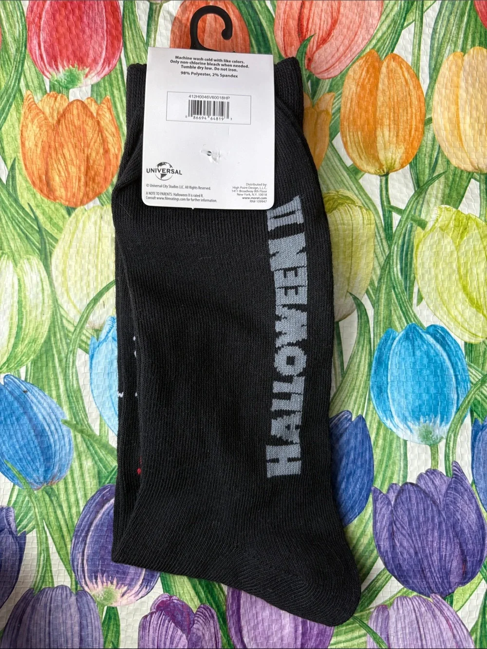 Halloween Michael Myers Crew Socks - Black